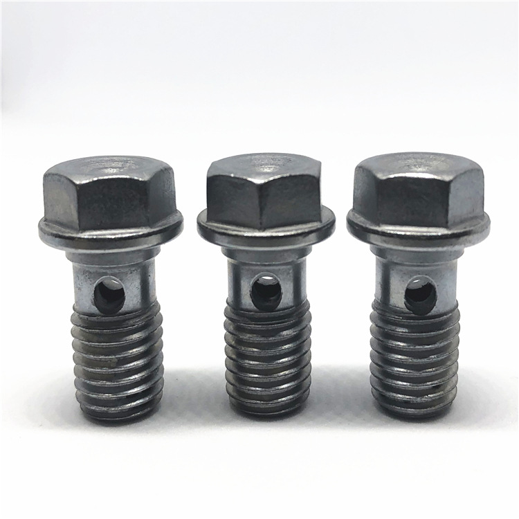 汽车卡钳防爆刹车油管钢喉过油螺丝过油螺栓m10*1细牙m10*1.5粗牙
