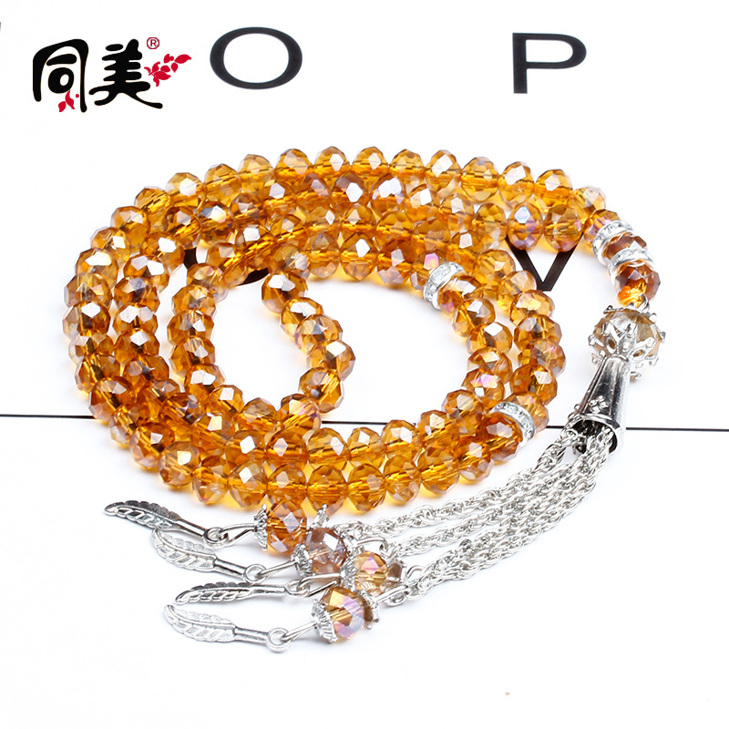 Tongmei Bracelet Optimized Artificial Cut Crystal 99 Muslim Rosary Bracelet Taobao Cross-Border Supply Wholesale