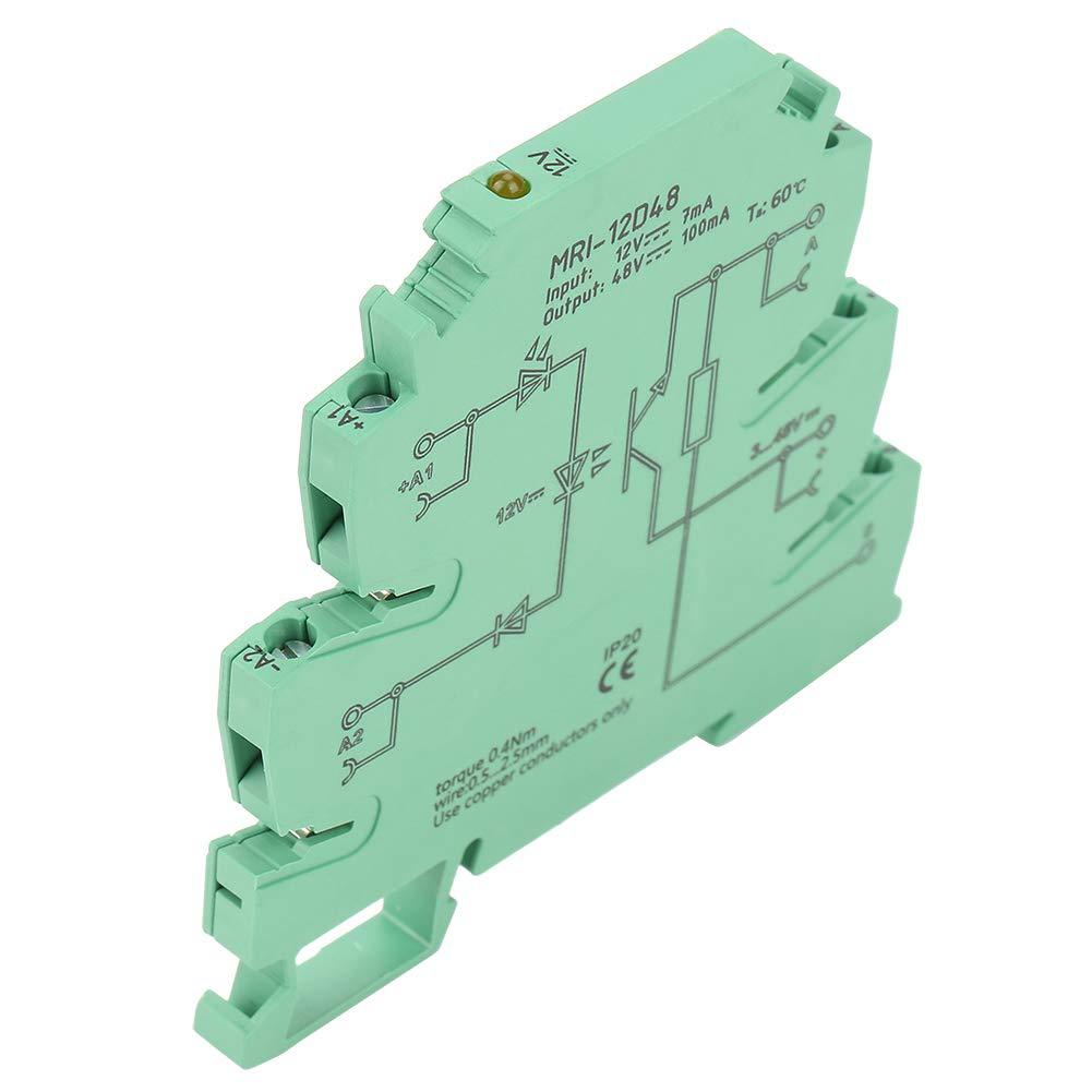 mri-12d48 12v光耦隔离继电器plc单片机高低电平触发超薄模组模块