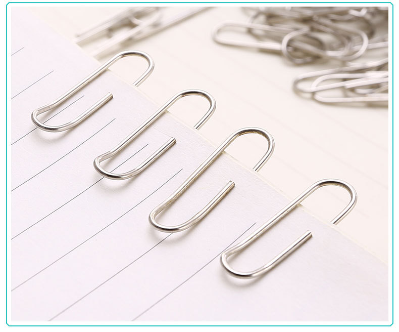 品牌文具批发abs91697银色曲别针办公用品pvc筒装3号金属回形针
