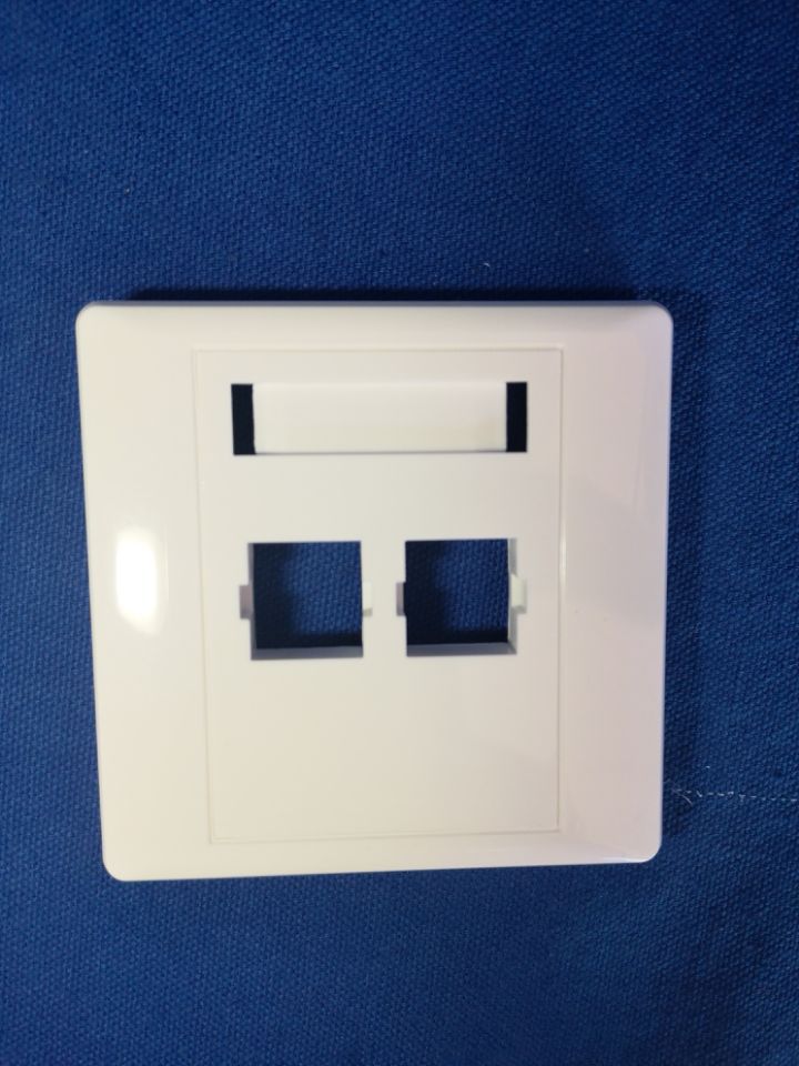 双口光纤面板 lc四芯单模光纤插座 含2个lc双联法兰不含底盒