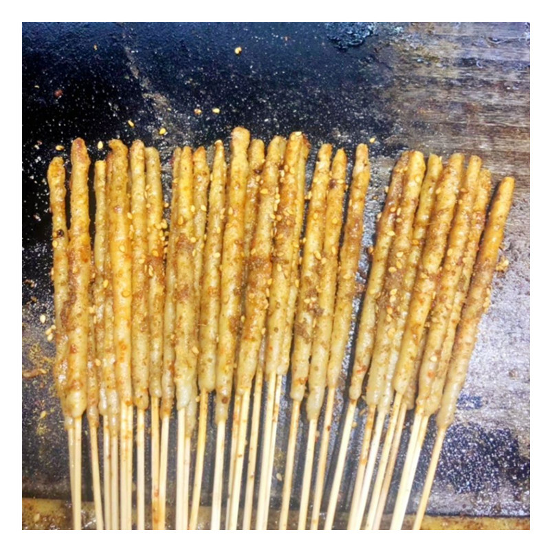 网红小面筋串烧烤铁板油炸面筋小串串约300串/包烧烤食材
