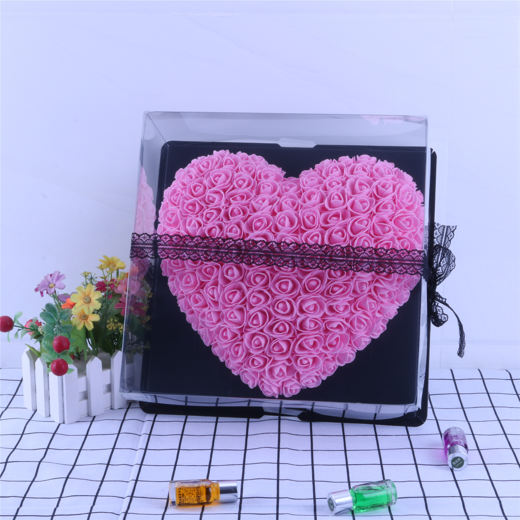 心型玫瑰花礼盒送女友生日浪漫婚庆创意礼品表白七夕情人节礼物