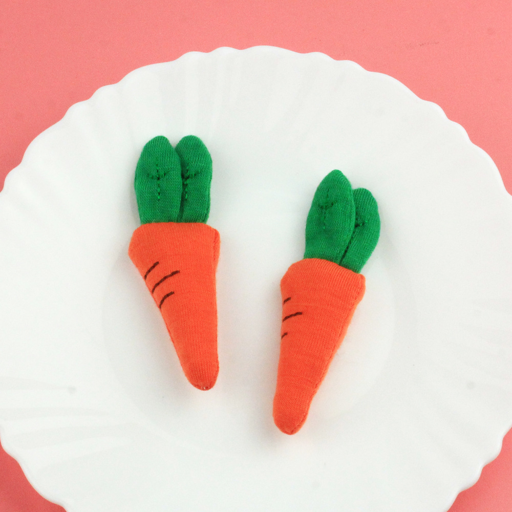 diy头饰毛绒配件 发饰鞋袜包配饰材料 布艺卡通配件小胡萝卜