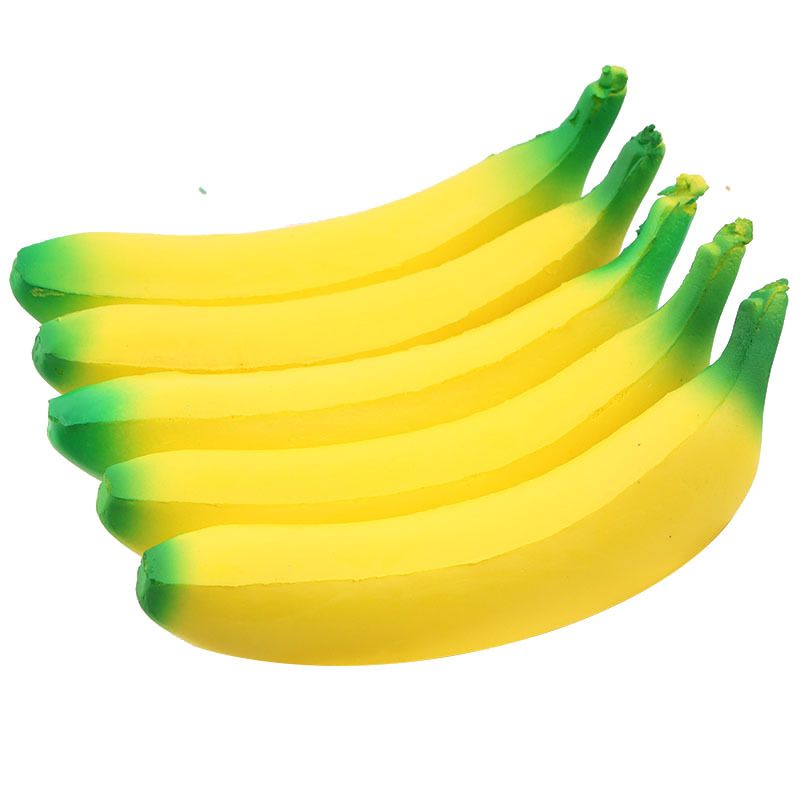 Pu Slow Rebound Banana Compressable Musical Toy Squishy Banana Slow Rebound Novelty Toys Factory in Stock Wholesale