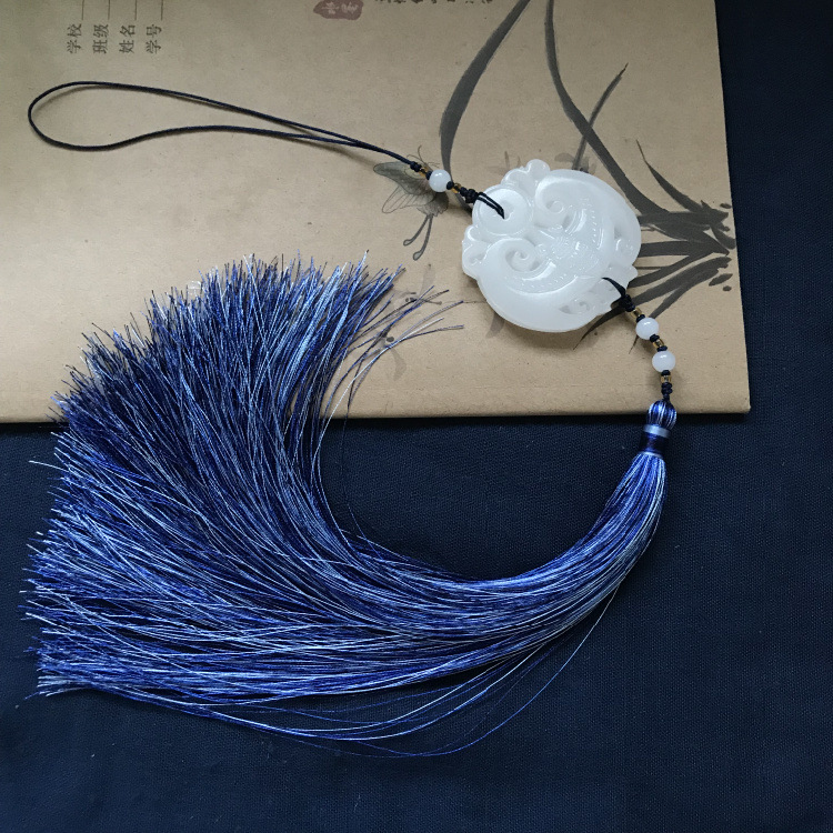 古风汉服腰配禁步压襟阿富汗白玉玉佩流苏婚服道具吊坠工艺礼品
