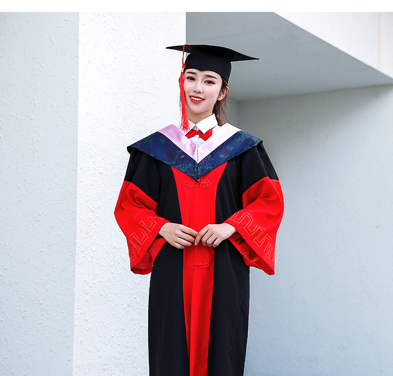 博士服大学毕业 毕业典礼服装学位服 文理工科垂布学位帽 学士
