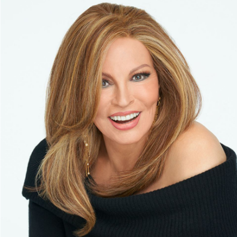 外贸新款欧美假发女 中长款化纤发头套 棕色长卷发微卷梨花头长发