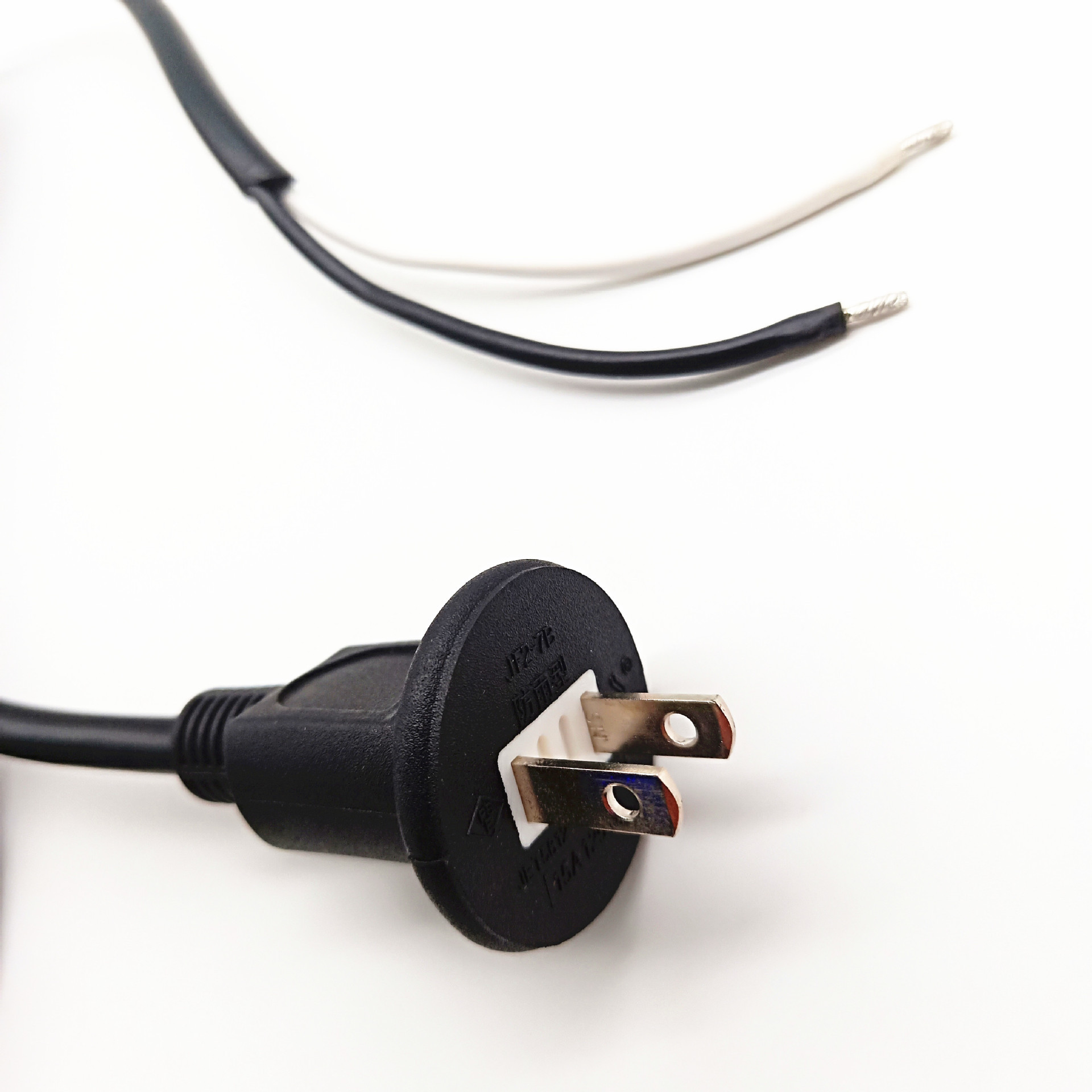 云环线缆生产日本旋转翻转两芯插头 pse电源线hvctfk日规橡胶线