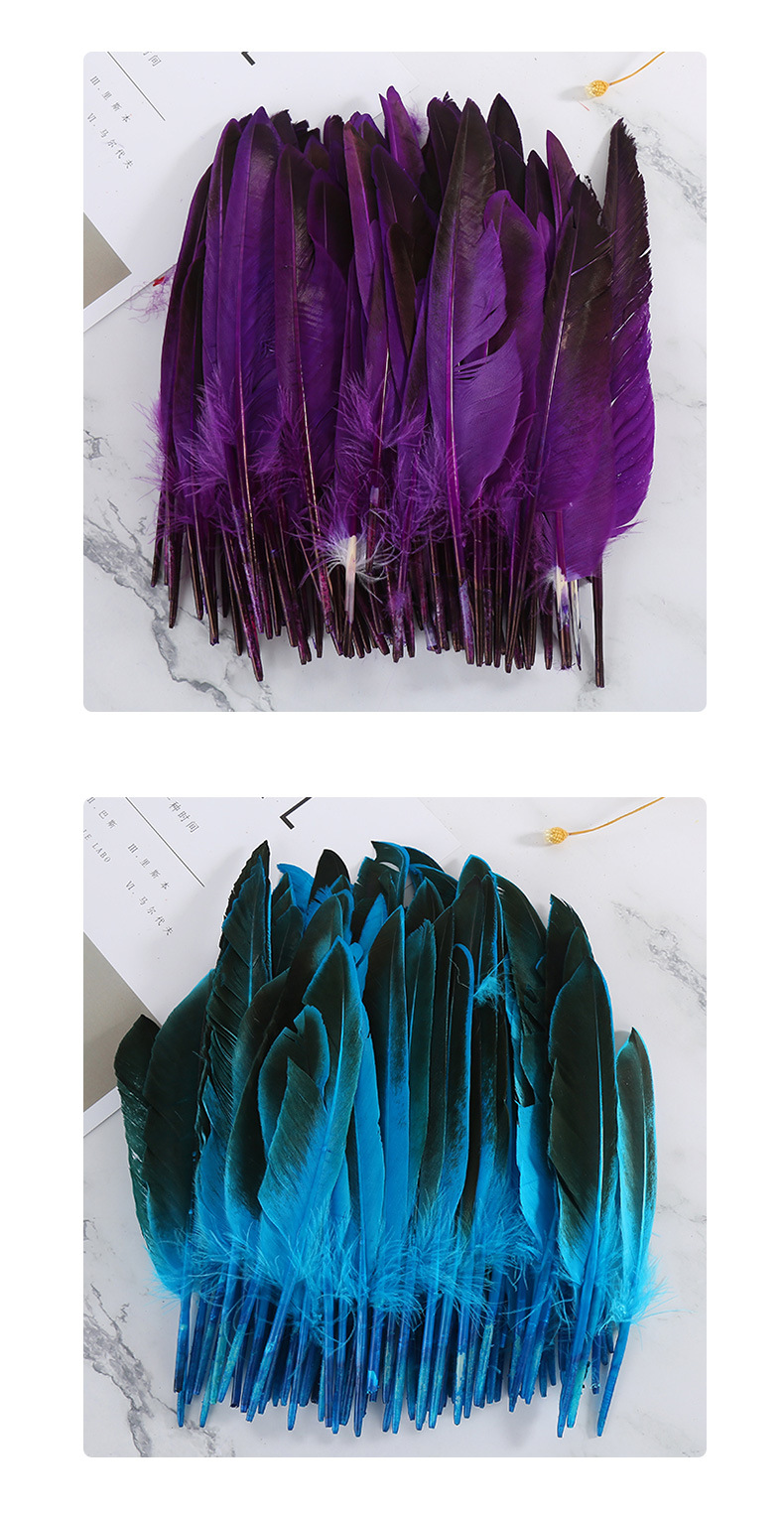 厂家批发服装辅料饰品配件手工diy羽毛彩色鹅毛硬羽毛花鹅刀翎