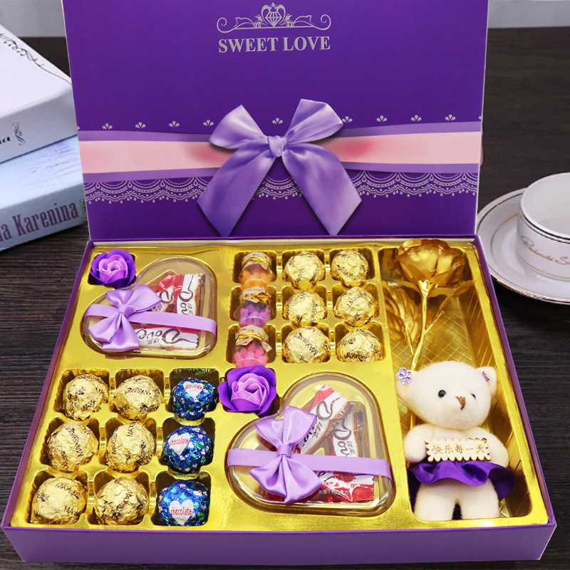 德芙巧克力礼盒糖果巧克力大礼包六一儿童节巧克力礼品批发