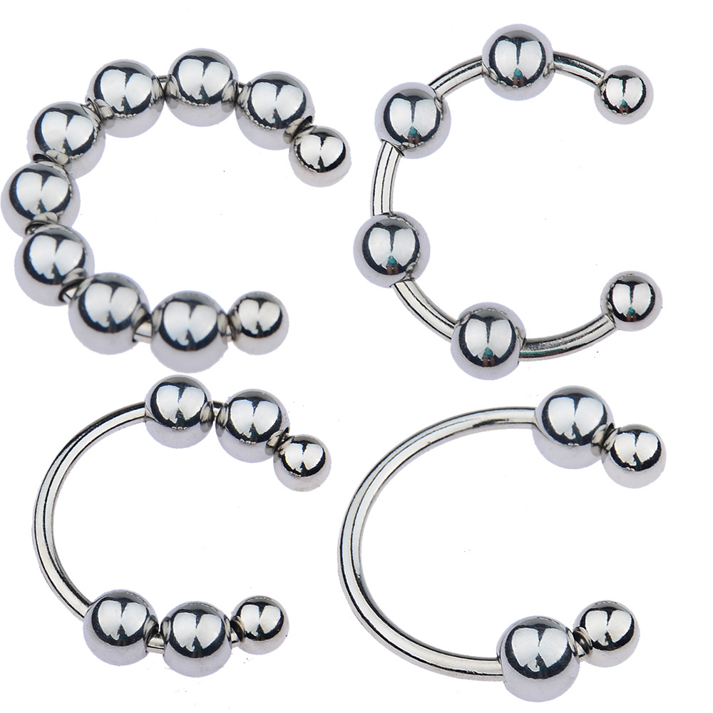 新品情趣用品新款金属男用阳具延时环阴茎环双珠环狼牙套性用品