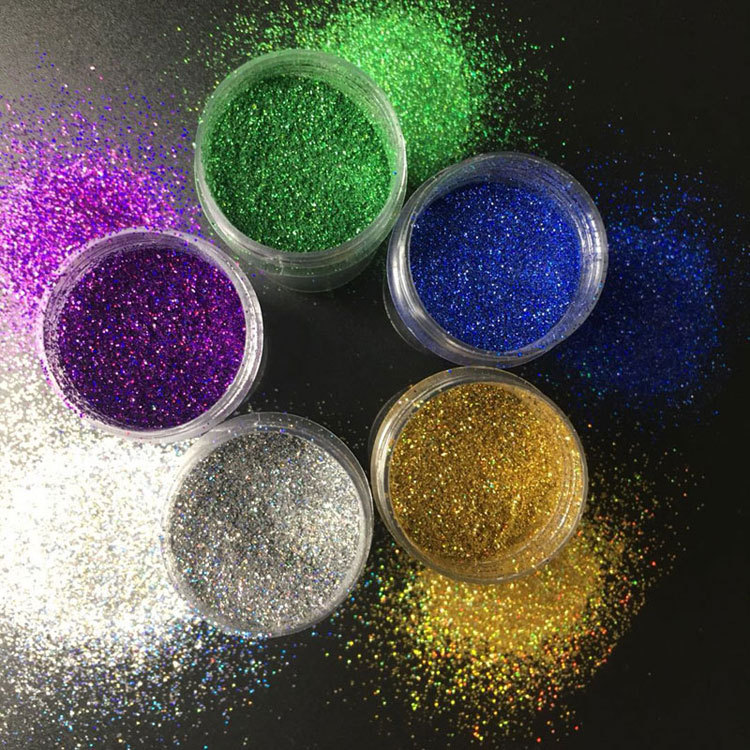 3mm镭射七彩金葱粉美甲亮粉手机壳滴胶渐变闪亮粉金粉闪粉50克