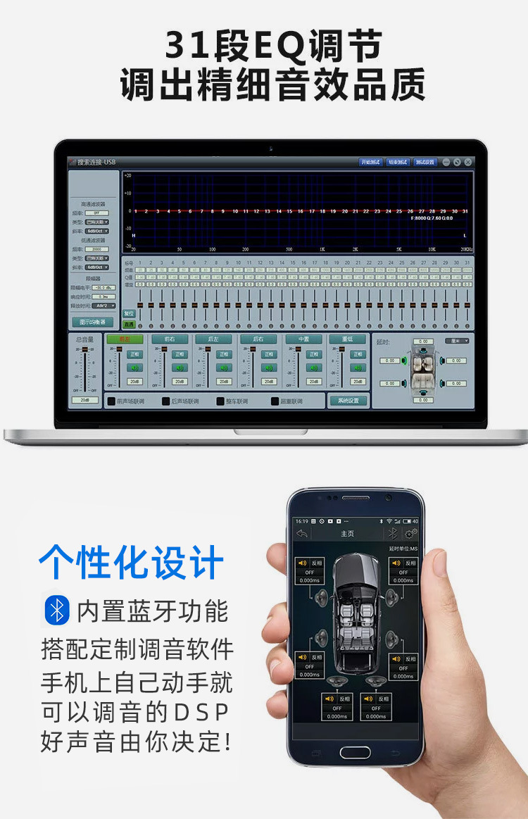 车载功放调音中文图解图片