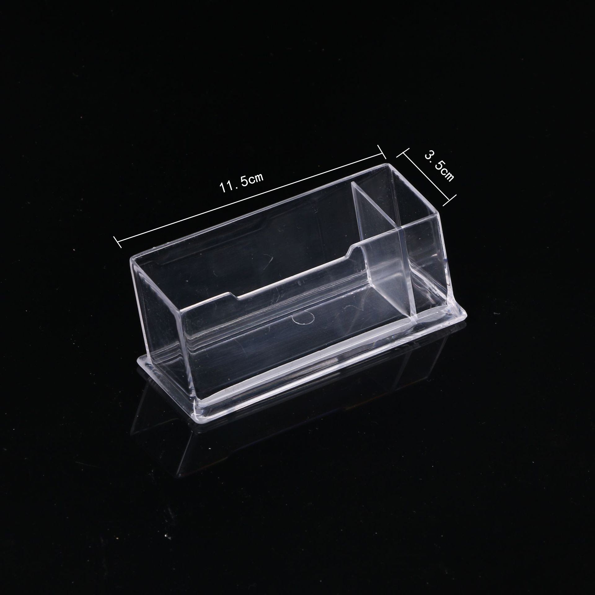 单格塑料名片夹 透明名片座 办公用品现货批发