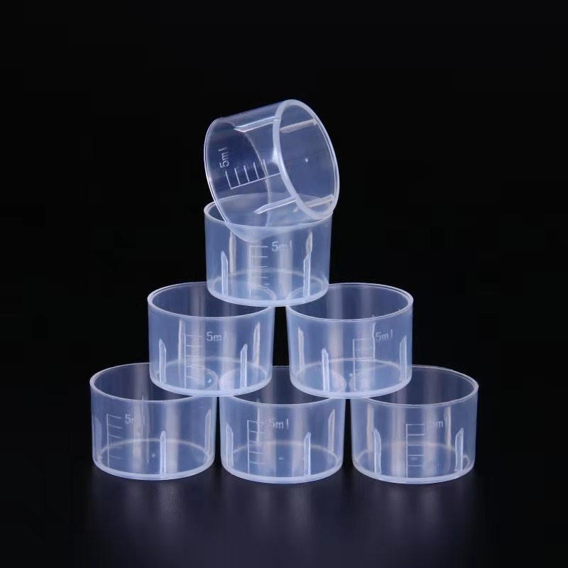 现货 透明5ml塑料量杯 带刻度量杯 5毫升pp小量杯 实验取样杯
