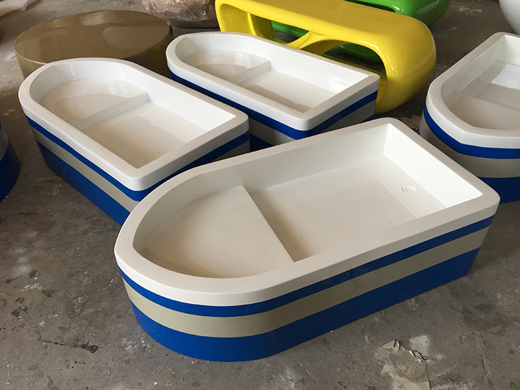 玻璃钢厂家来图定做frp烤漆小船造型洗手盆 酒店用玻璃纤维洗手池