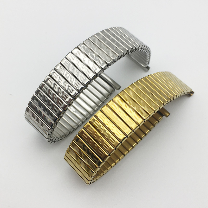 老人表带松紧带复古伸缩老式钢带弹性带拉力松紧带弹力带手表配件