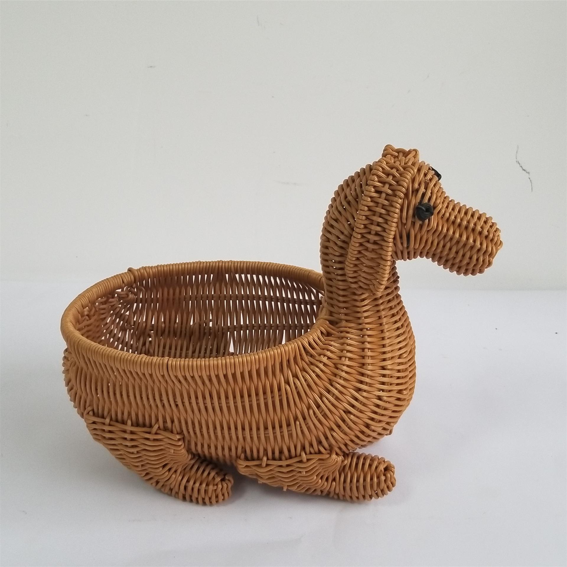 特价编织xh中东植物工艺品纯手工藤编水果篮子食篮