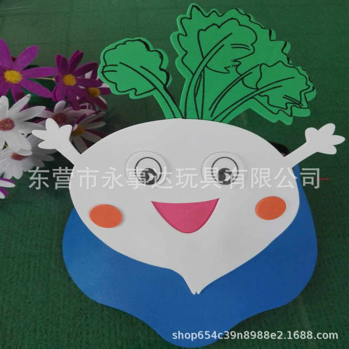 万圣节蔬菜红萝卜头饰兔子拨萝卜故事头套幼儿园表演道具帽子eva