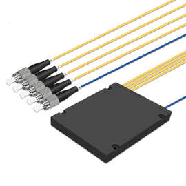 电信级fc1分4光纤分路器 单模方头fc一分四光纤分光器尾纤分线器