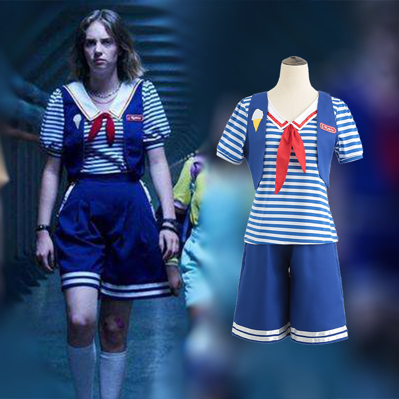 strangerthings怪奇物语3冰淇淋店员海军服儿童款cosplay制服