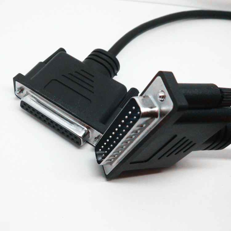 专业生产db25公母串口线db25信号线缆大对数db头连接线