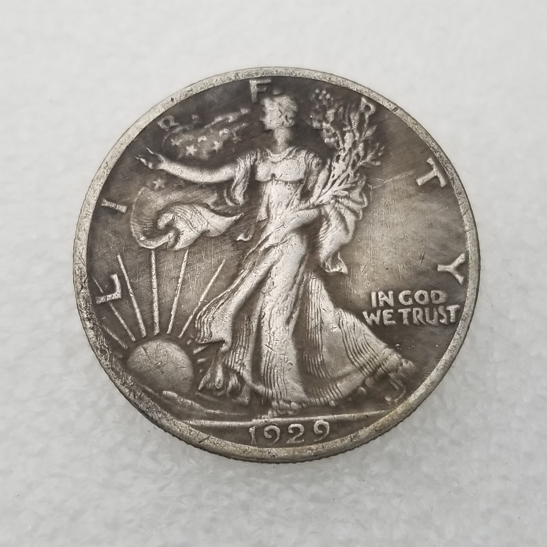 仿古工艺品美国1929-s自由女神纪念币银元#3567