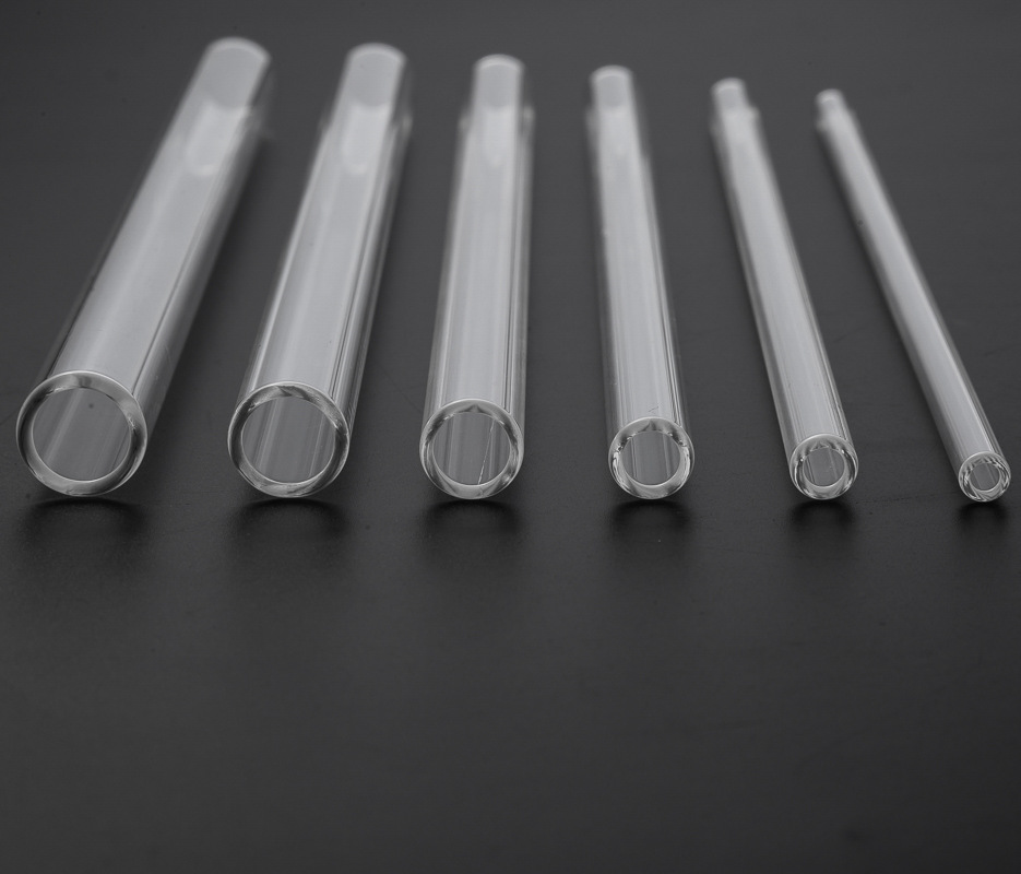 批发高硼硅透明玻璃吸管散装平口吸管耐高温多规格尺寸玻璃管定制