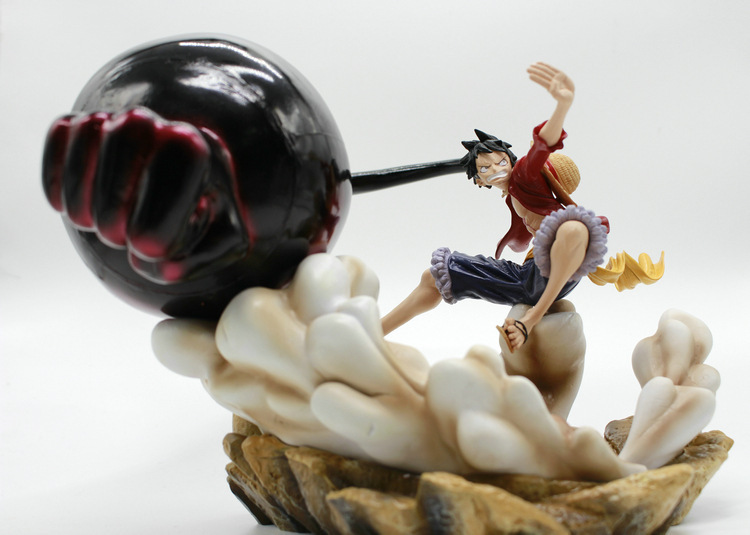 飞侠动漫航海海贼王顶上战争gk三档象枪路飞盒装手办公仔摆件模型