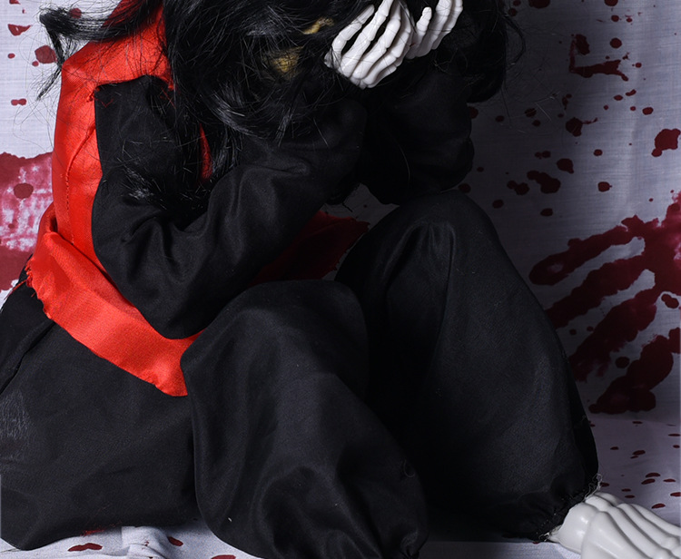 哭泣鬼 万圣节装饰酒吧ktv整蛊道具密室疯人院女鬼会震动女孩鬼批