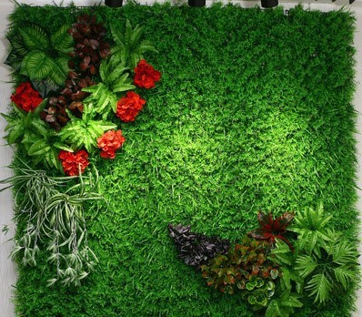 仿真植物墙绿植墙塑料假花草皮墙面装饰绿色草坪上墙背景墙形象墙