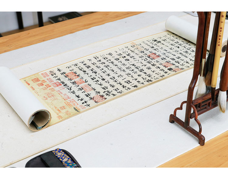 中国十大传世名画字画王羲之兰亭序长卷轴手卷国画仿古画收藏礼品