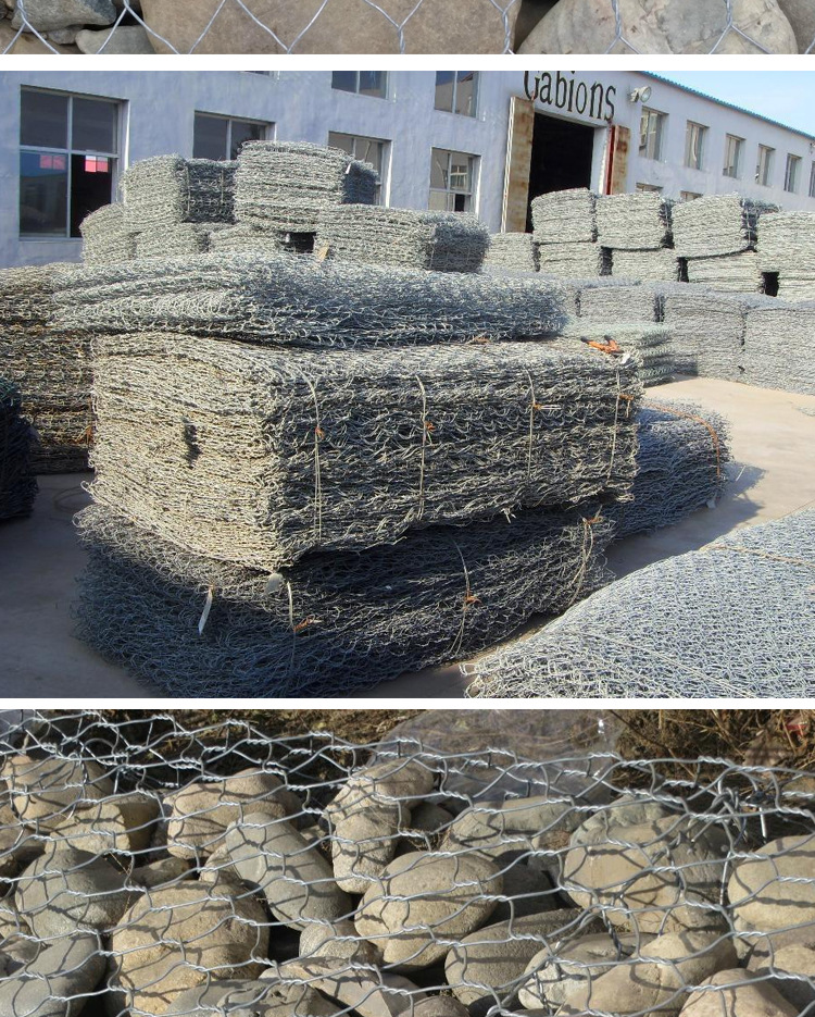 盈石丝网-铅丝笼-河道防护-镀锌石笼网-包塑石笼网18*20现货供应