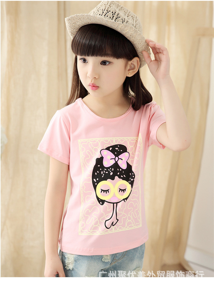 外贸尾货夏天童短袖批发 库存童装1-5元衣服处理东莞地摊厂家直供