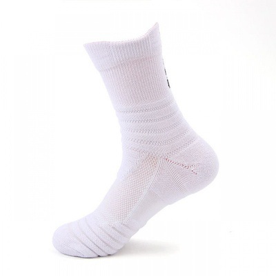 Sports Socks Men and Women Sweat-Absorbing Non-Slip Socks for Running Outdoor Socks Towel Bottom Ankle Socks Short Tube Elite Basketball Socks Men