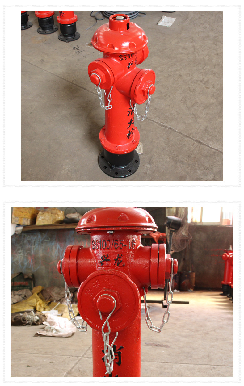厂家供应定制室外地上消火栓ss100加高地上栓 加长型消防栓室外栓