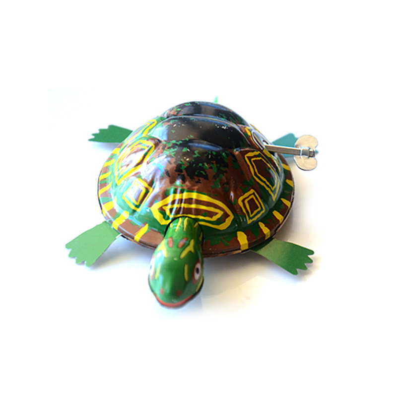 义乌地摊玩具批发发条铁皮乌龟 铁皮上链乌龟 新款发条铁皮玩具