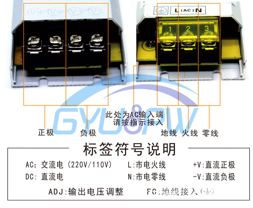 12v20a开关电源12v240w长条电源小体积led灯条灯箱开关电源
