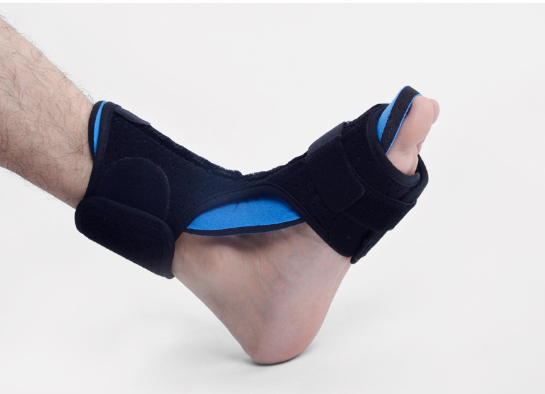 足托矫形器 足跟扭伤足下垂固定泡绵垫铝条夹板 夜用足托配pvc球