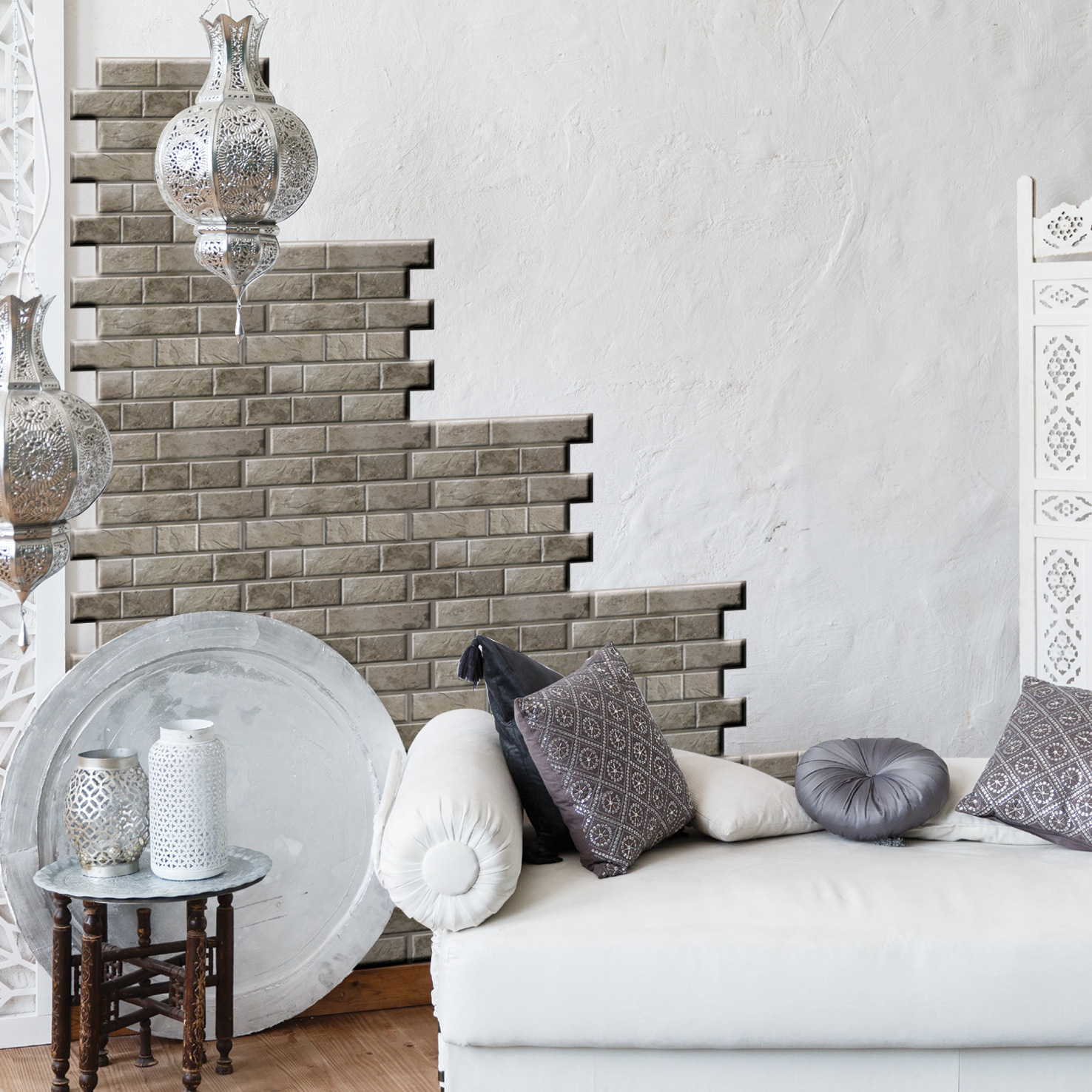 跨境爆款 3d立体瓷砖贴 防撞贴 pvc墙贴