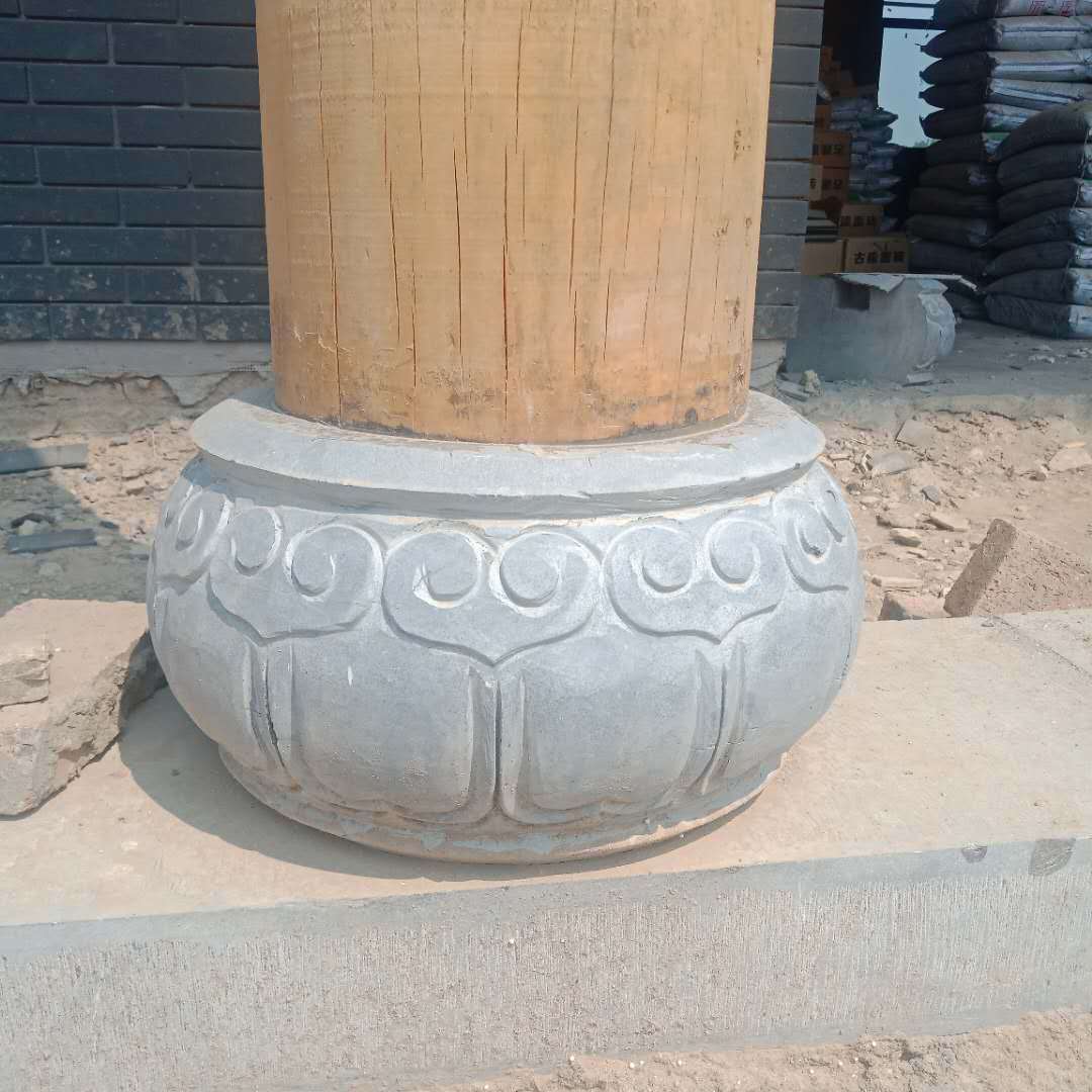 【雕花柱础石】厂家出售古建筑园林柱顶石手工雕花柱础石
