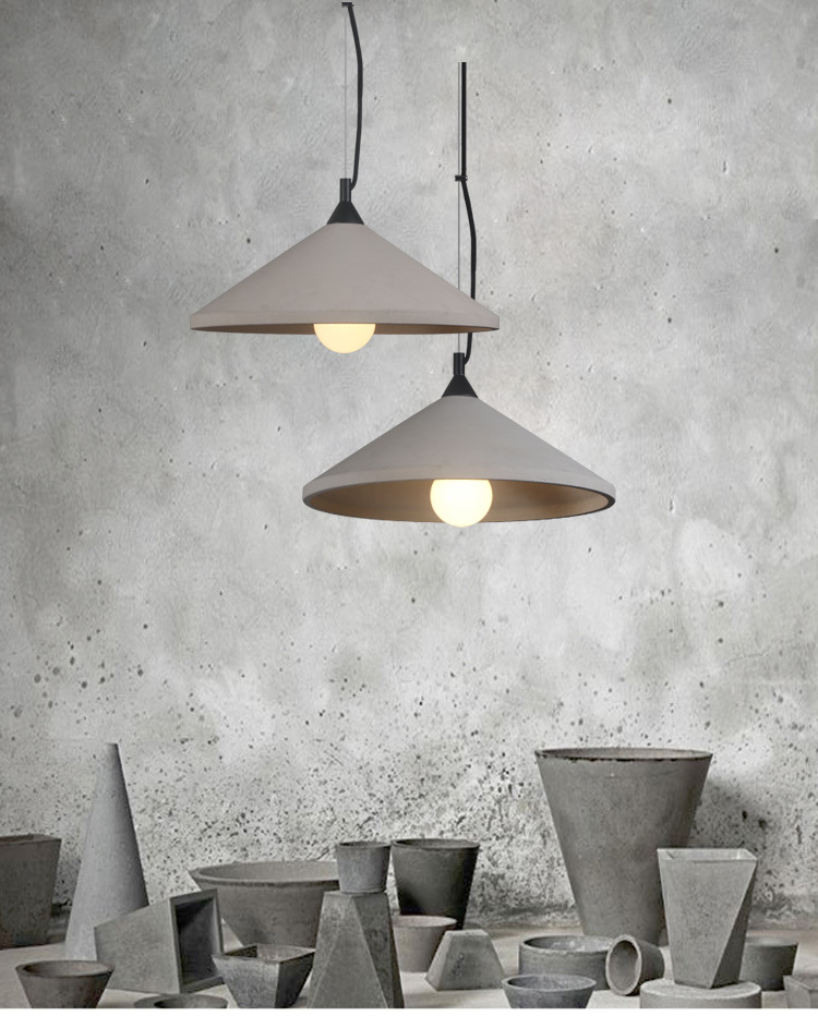 工业复古loft吊灯北欧创意灰色大号主题餐厅民宿服装店锅盖水泥灯