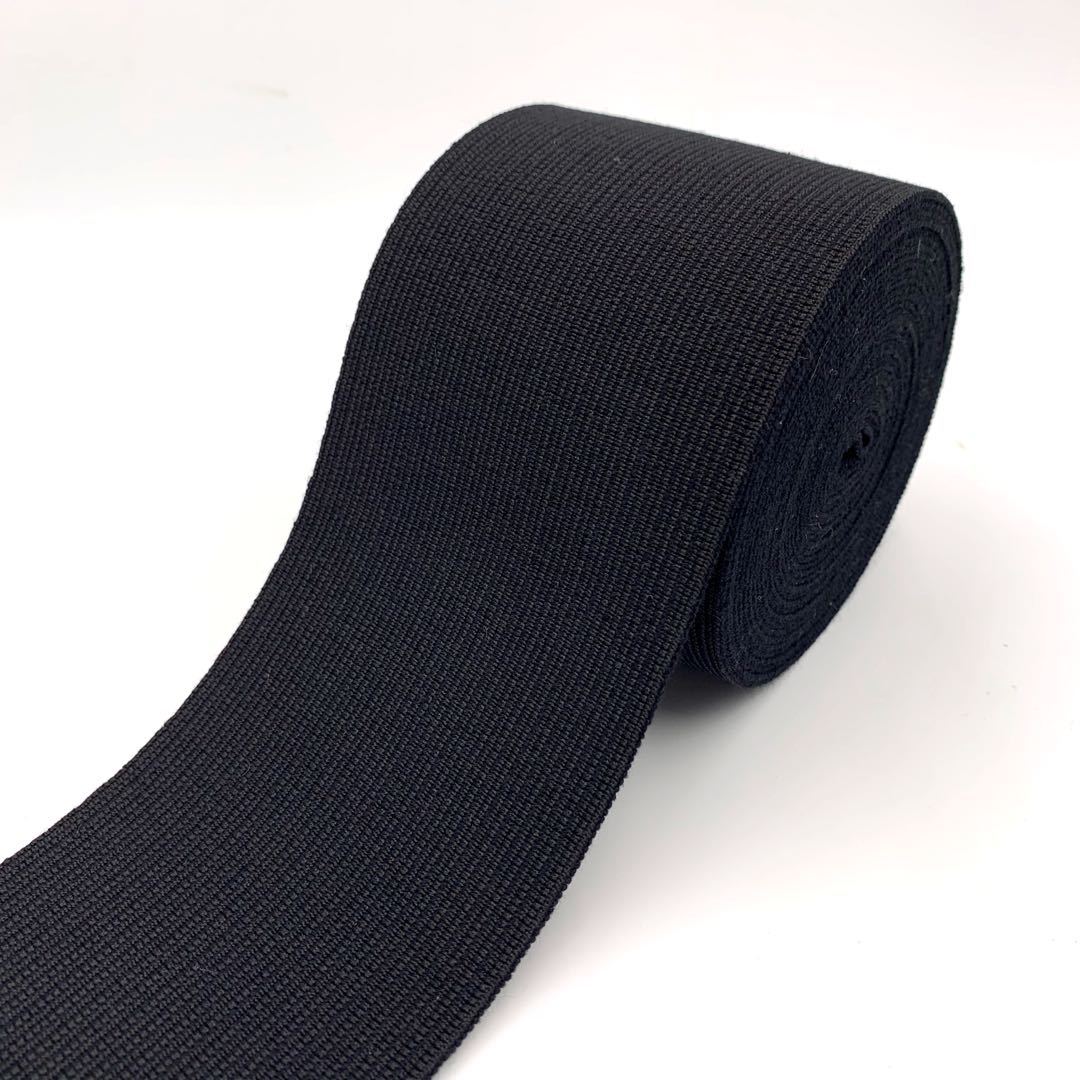 8cm黑色纯棉松紧带绷带运动吸汗缠绕绑带用