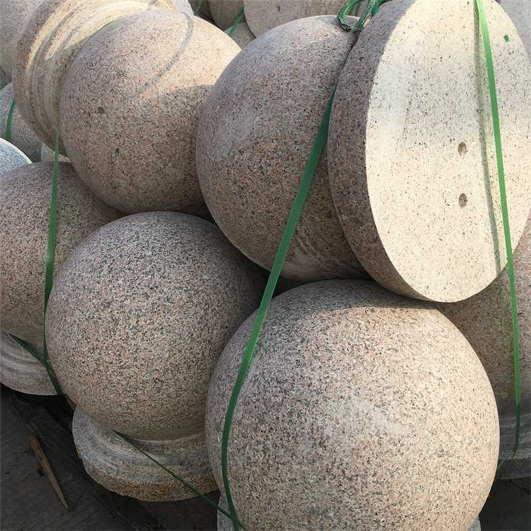 光面止车球芝麻白路缘石芝麻白挡车石球芝麻白车阻石