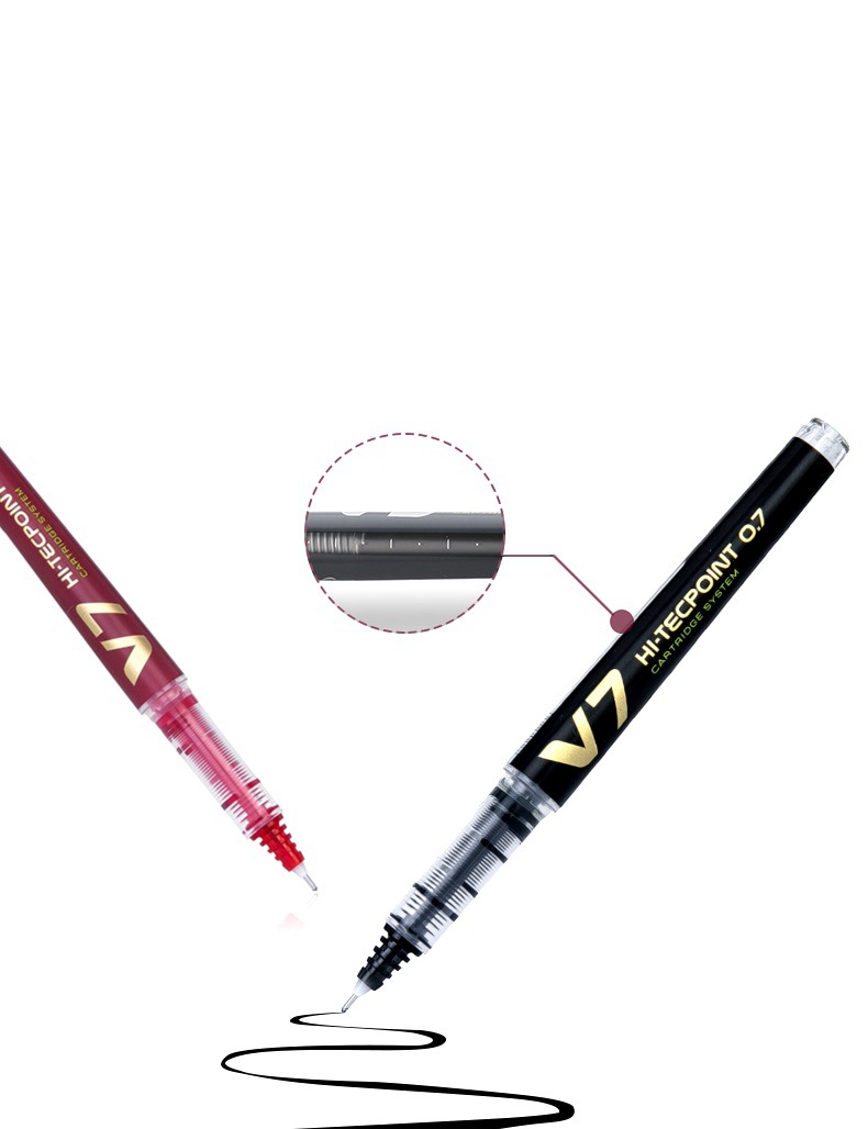 日本pilot百乐水笔v7升级版bxc-v7直液式中性笔走珠可换墨胆签字