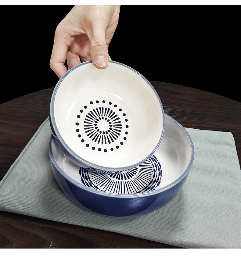 宠物陶瓷碗狗碗猫碗食盆泰迪狗粮金毛食盆水碗防翻猫狗饭盆