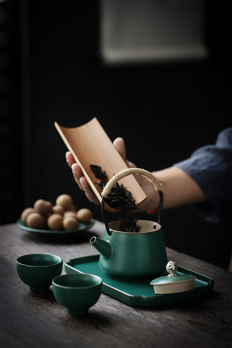 尚岩 功夫茶具快客杯一壶二杯便携旅行茶具套装户外2人泡茶小套组