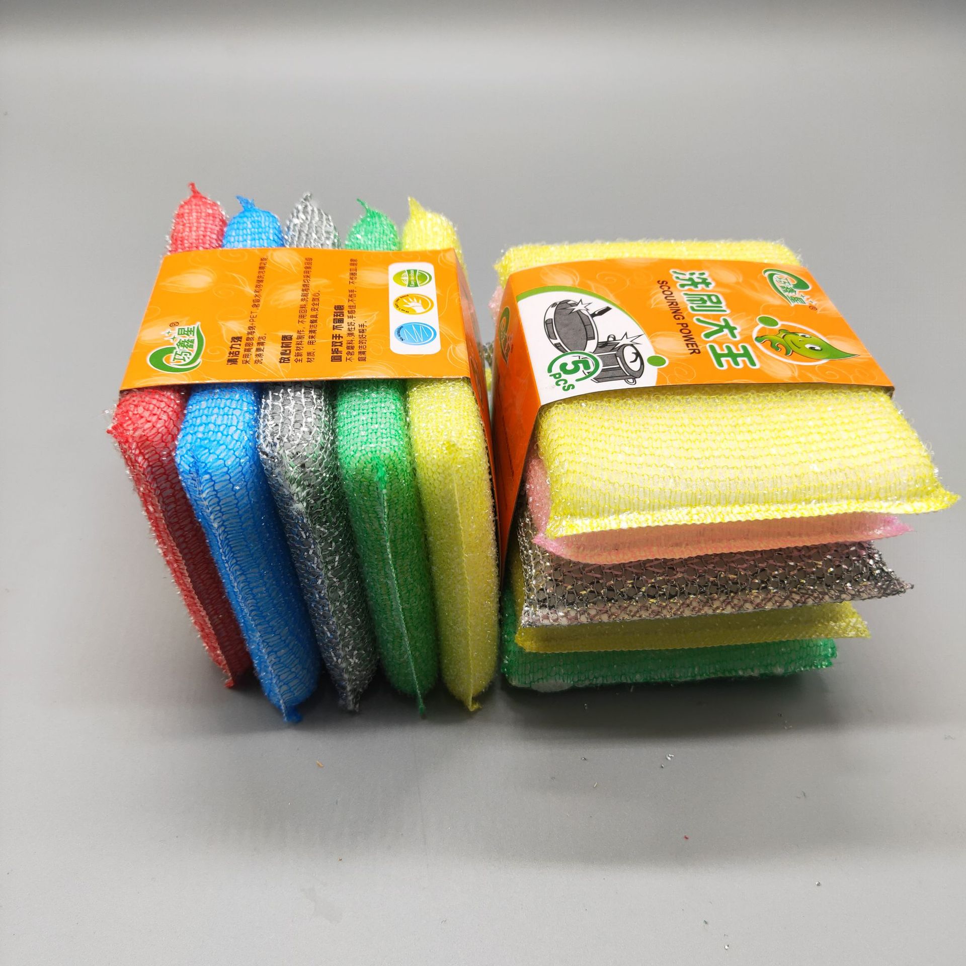 2元店批发刷碗块清洁布百洁布海绵刷刷洗大王5片锅刷厂家直销