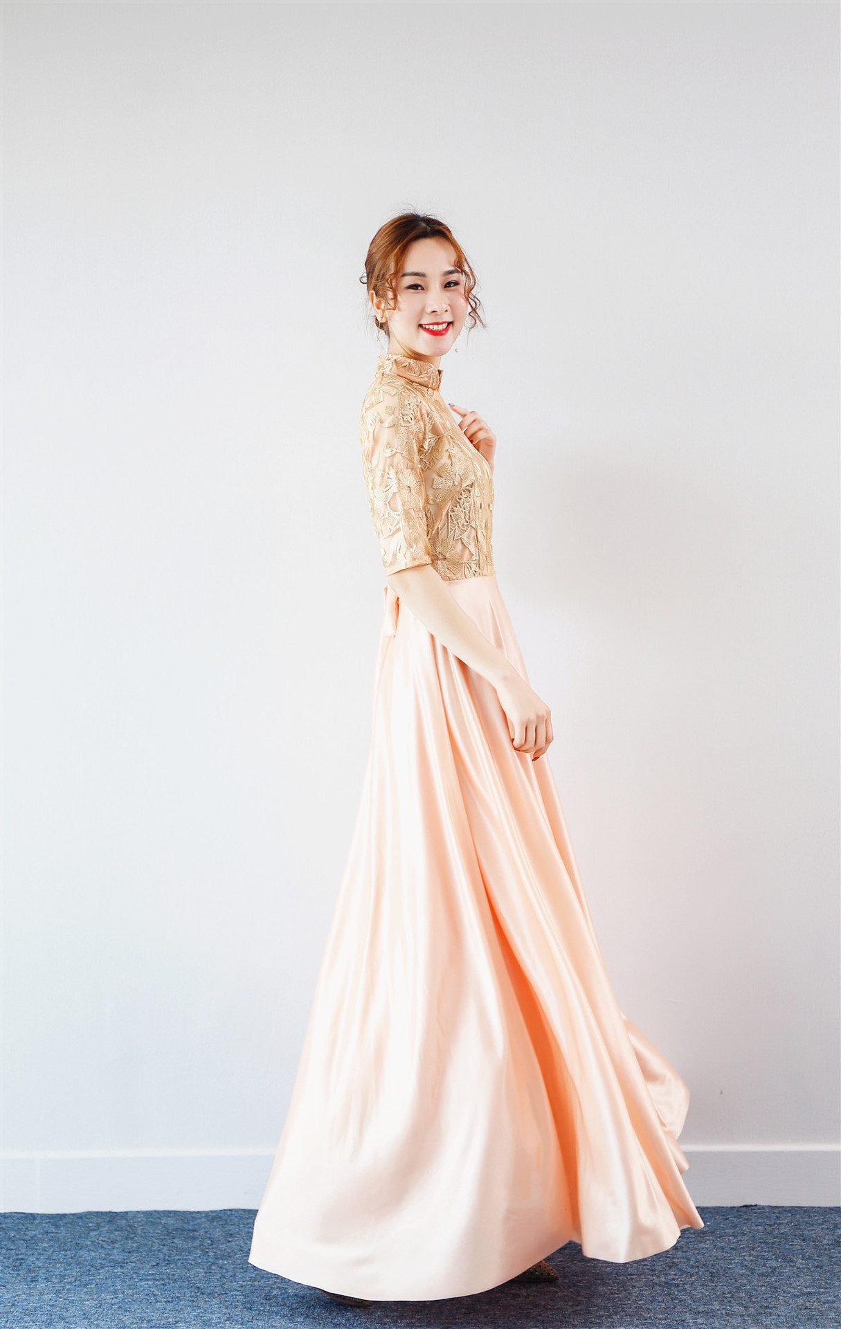 大合唱演出服女长裙夏秋日舞台合唱团指挥诗朗诵服装长款礼服学生